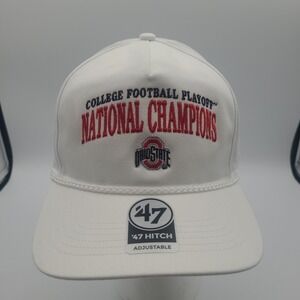 Ohio State‎ Buckeyes National Champions 47 Hitch Rope Hat, OSFA White/Red
